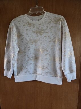 Willow Cream Crewneck Sweatshirt with Gold Foil Detail